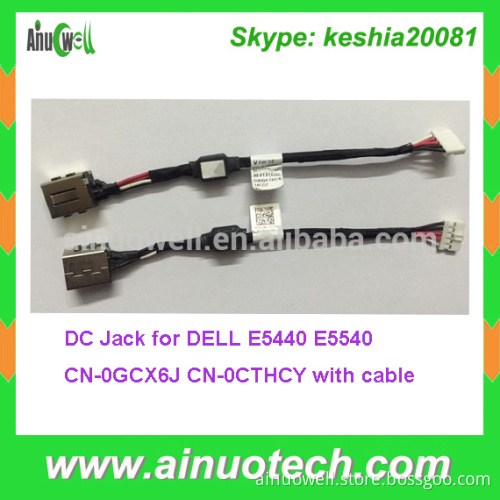 CN-0GCX6J CN-0CTHCY laptop dc connector for DELL E5540 Laptop DC Jack with cable E5440 female power jack